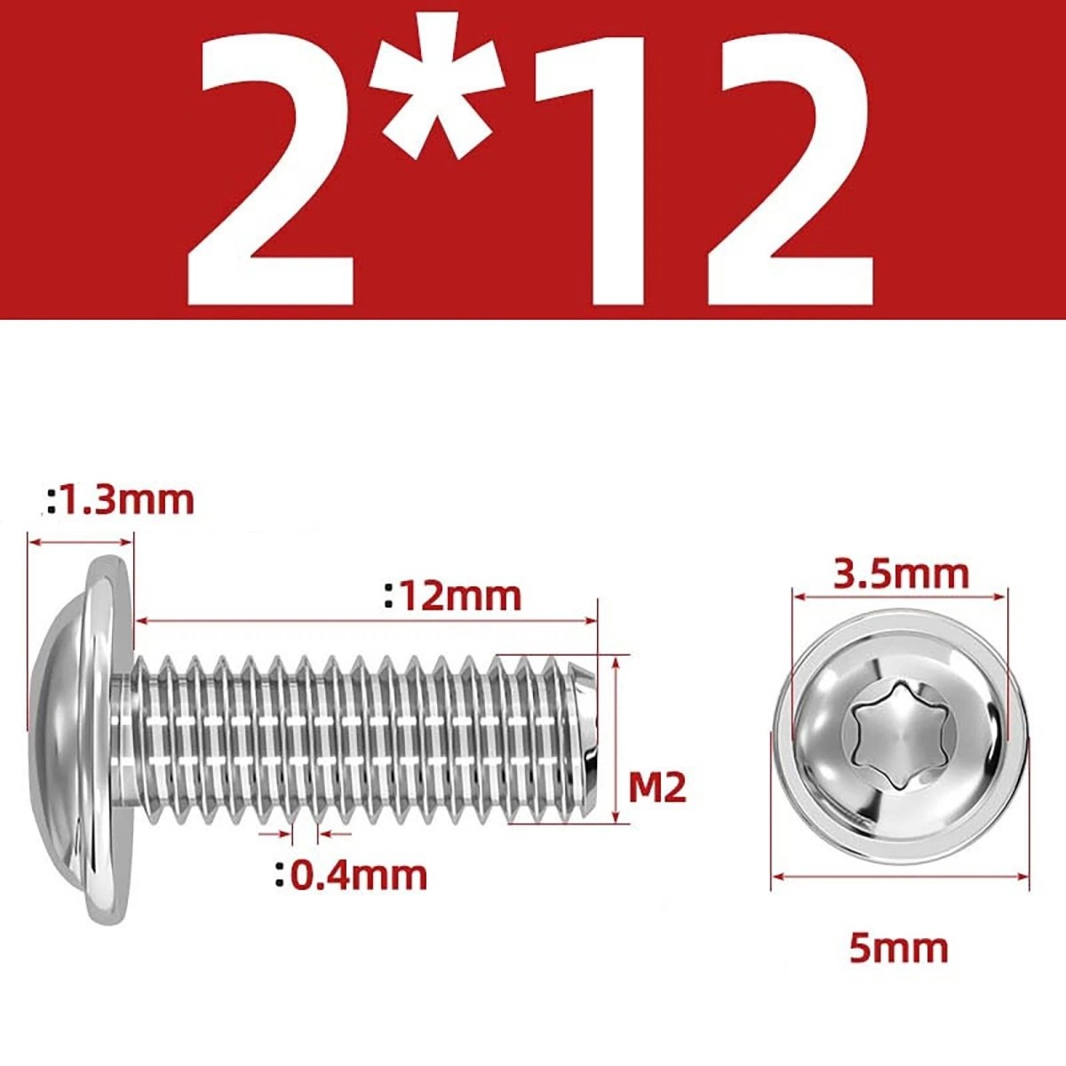 Torx Flanged Button Head Screws — 18 - 8 Stainless Steel, ISO 7380 - 2, M2 to M8 - HomeDIYer