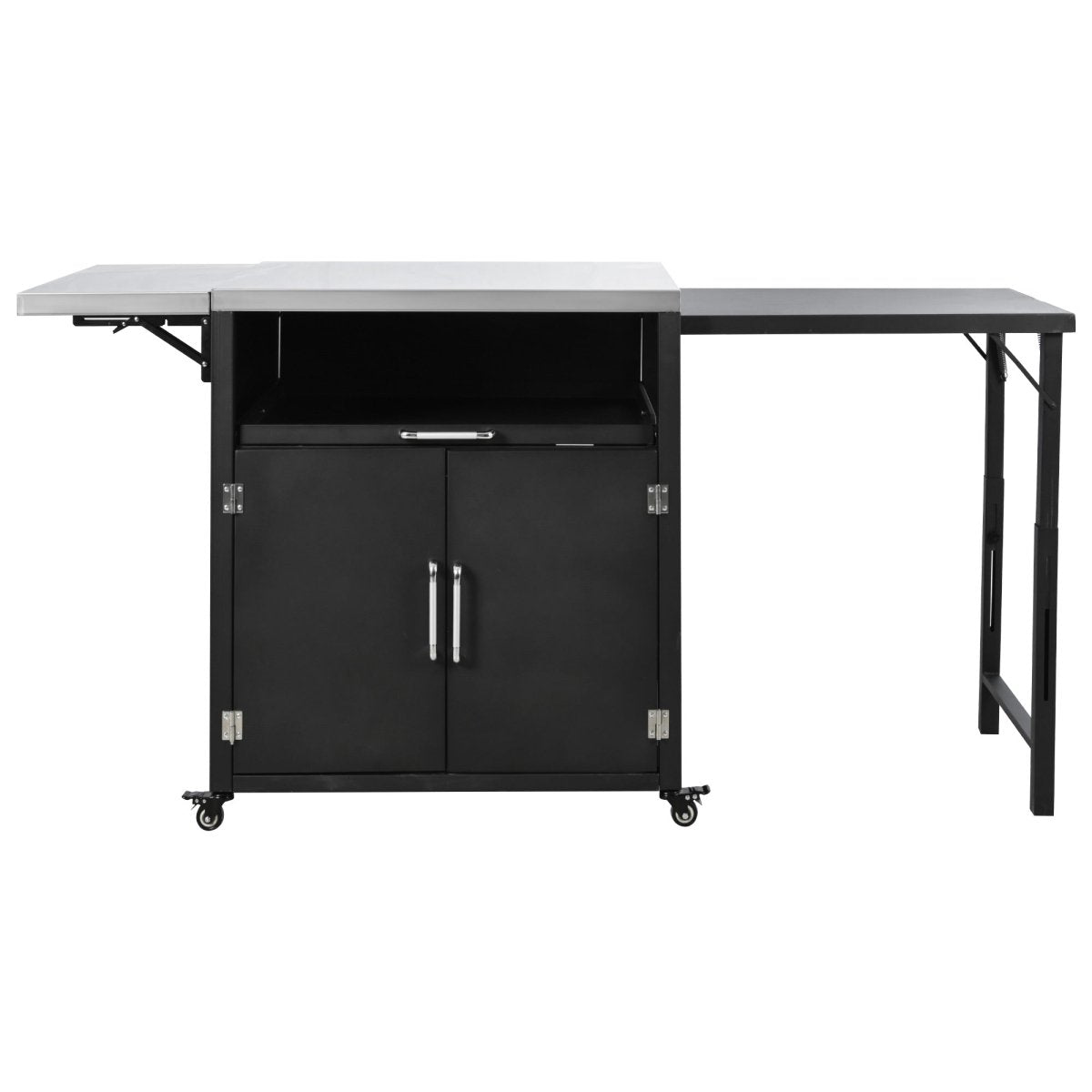 Versatile Outdoor Cabinet with Folding Work Surfaces & Lockable Wheels - HomeDIYer