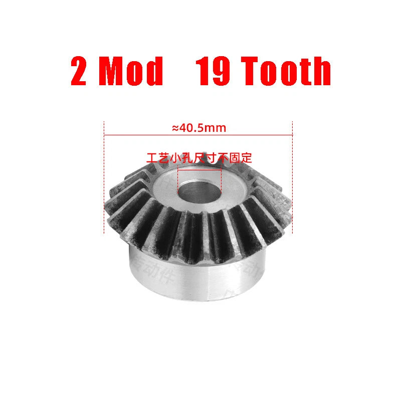 Bevel Gear 1/1.5/2 Mod 15-20 Teeth Transmission Gears Bevel Teeth 90° 45# Steel
