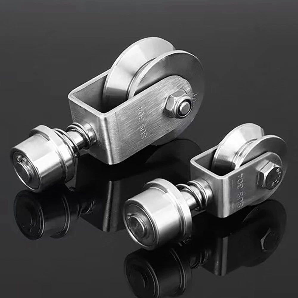 304 Stainless Steel Pulley "U V H" Groove Shape Roller Wheels Idler Pulley Wheel