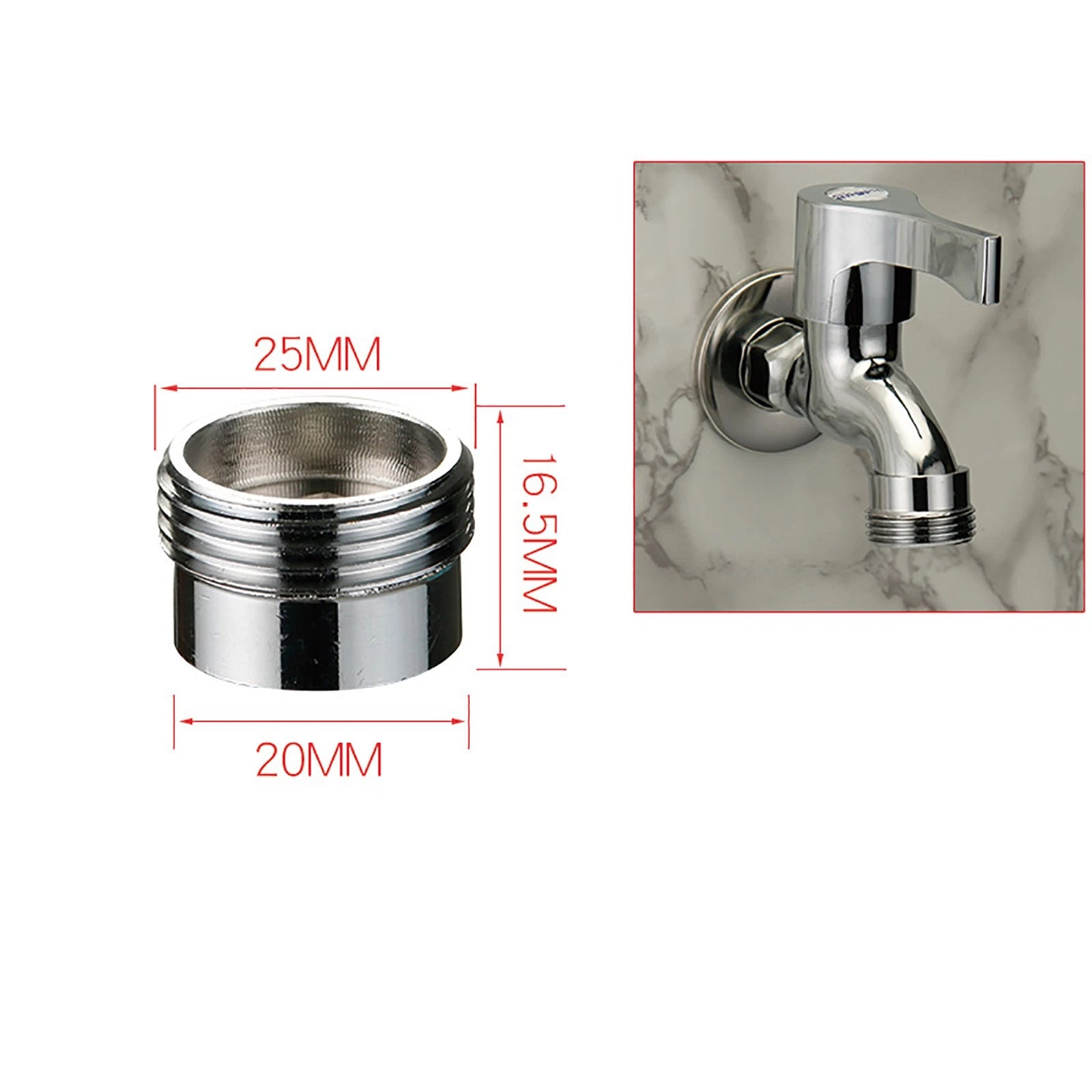 Garden Kitchen Water Faucet Adapter Tap Connector Universal Hose Pipe Fitting
