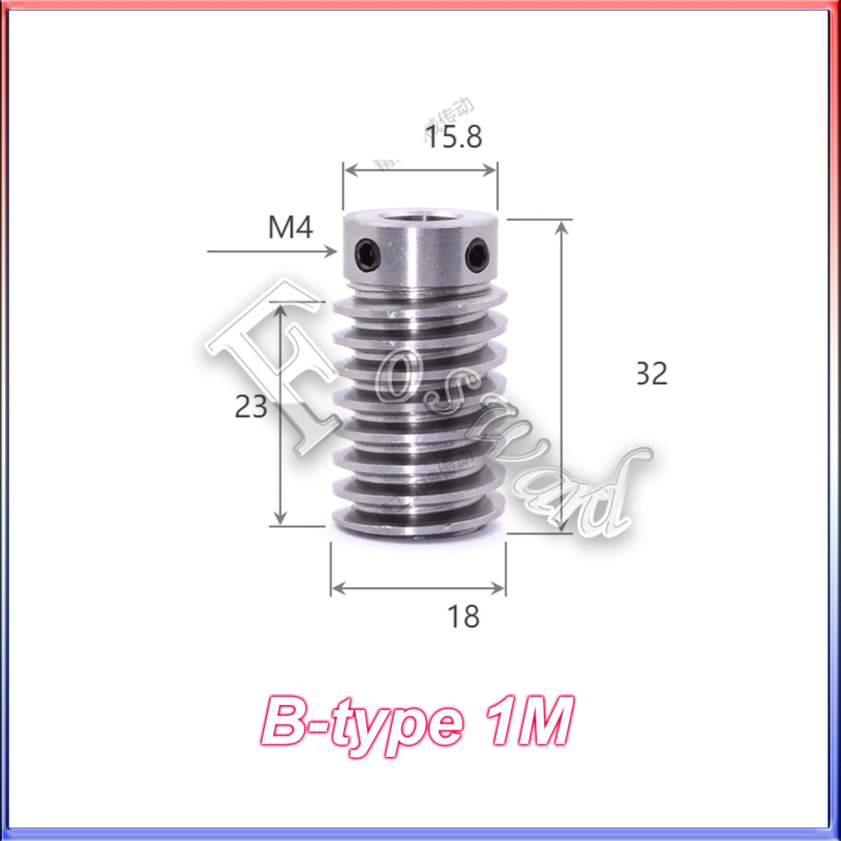 Worm Gear Set 0.5/0.8/1/1.5 Mod Rod Shaft Gear Wheel Reduce Transmission Part