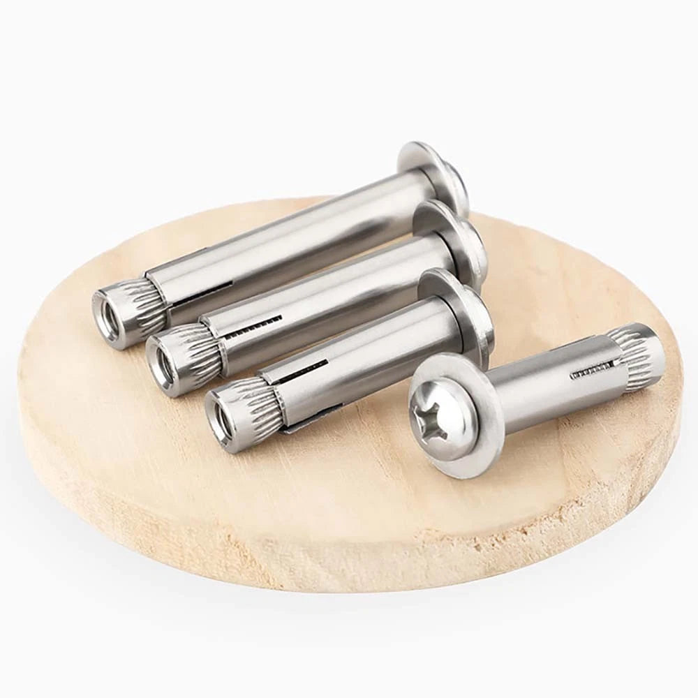M6 M8 M10 Stainless Steel Expansion Screws — Round Head Phillips Drive, 40–100mm