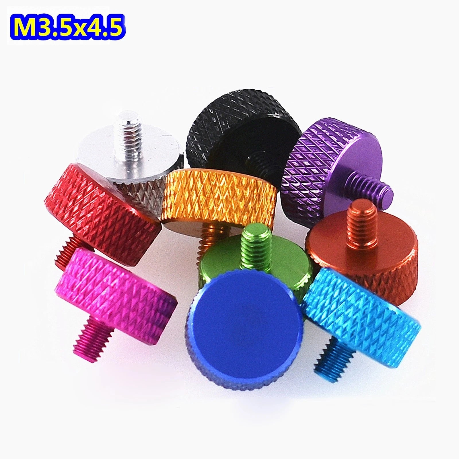 M3 / M3.5 Knurled Thumb Screws – Anodized Aluminum Alloy Round Knob Bolts