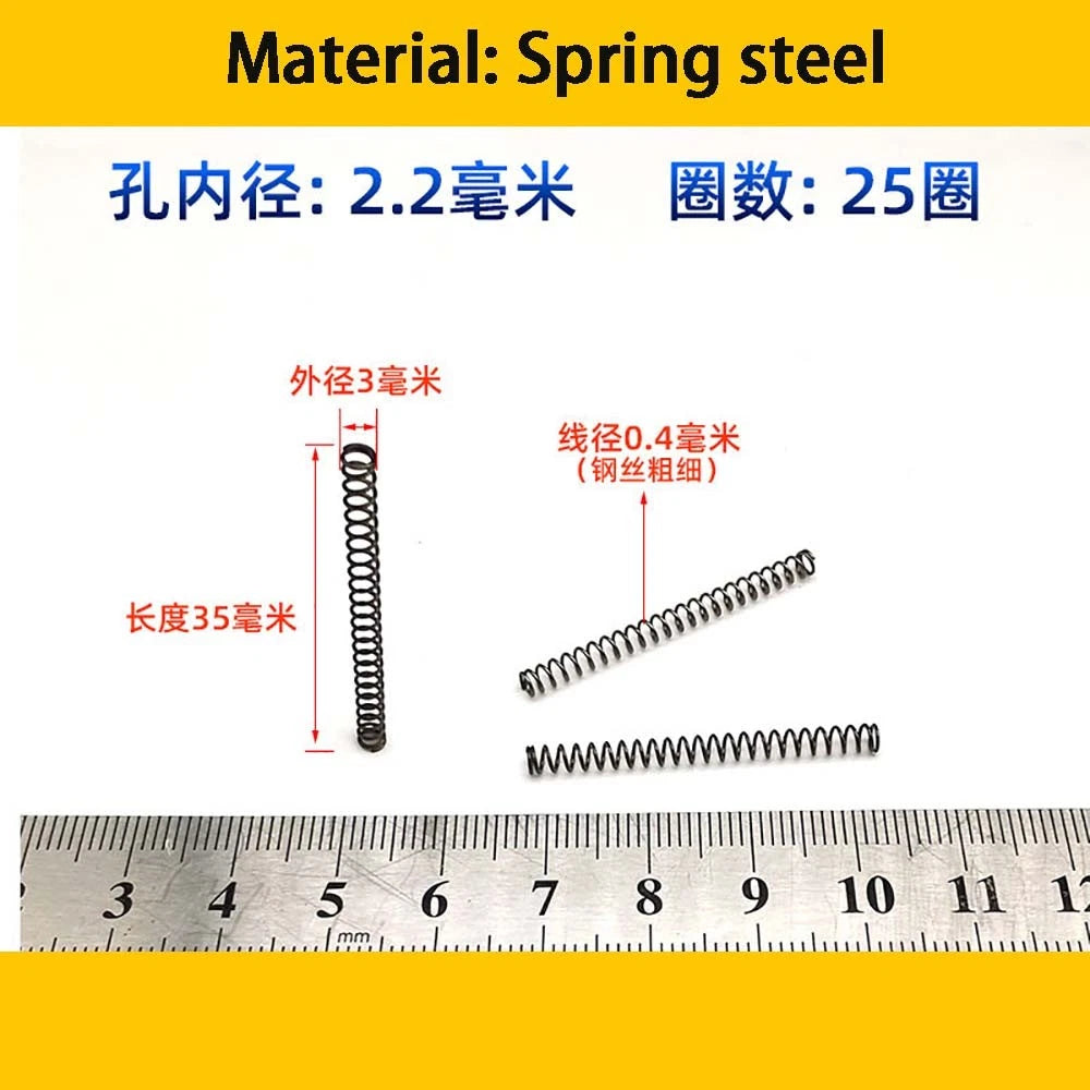 Spring Steel Small Compression Spring 0.2/0.3/0.4mm Wire Diameter 3-50mm Length