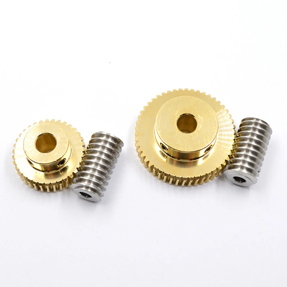 0.5/0.8/1/1.5 Module, 20 to 60 Teeth, Brass Worm Wheel Gear Shaft Hole 4mm-12mm