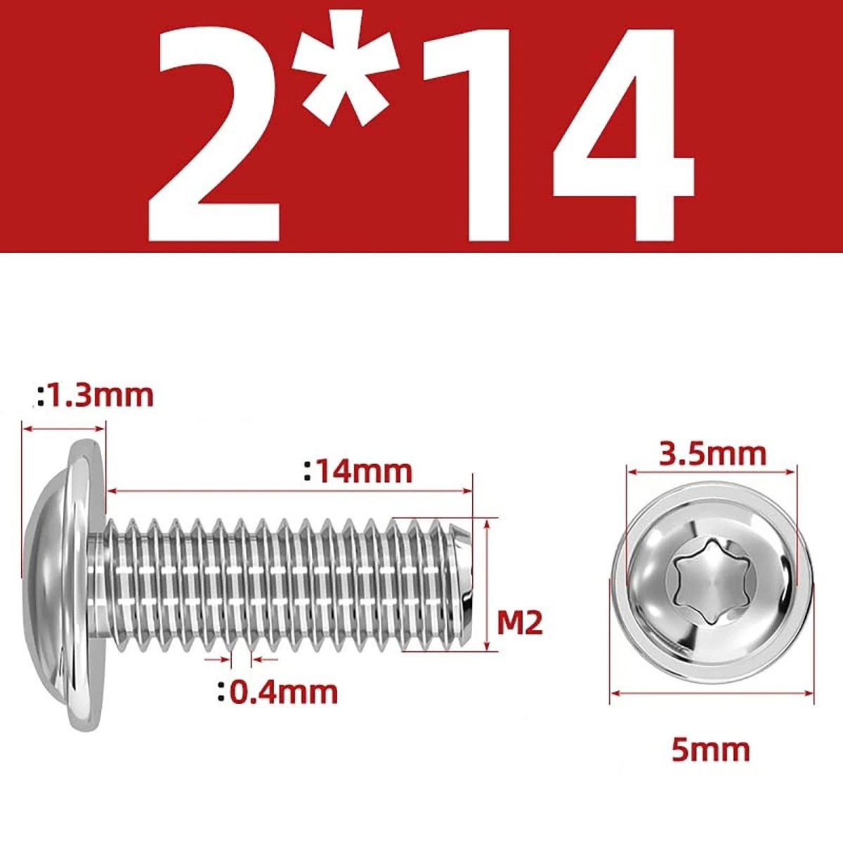 Torx Flanged Button Head Screws — 18 - 8 Stainless Steel, ISO 7380 - 2, M2 to M8 - HomeDIYer