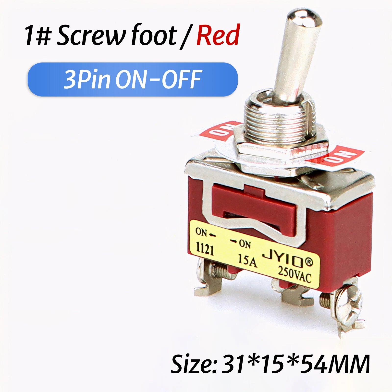 Waterproof Heavy Duty Toggle Switch ON-OFF / ON-OFF-ON | 2–6 Pin | 15A 250V