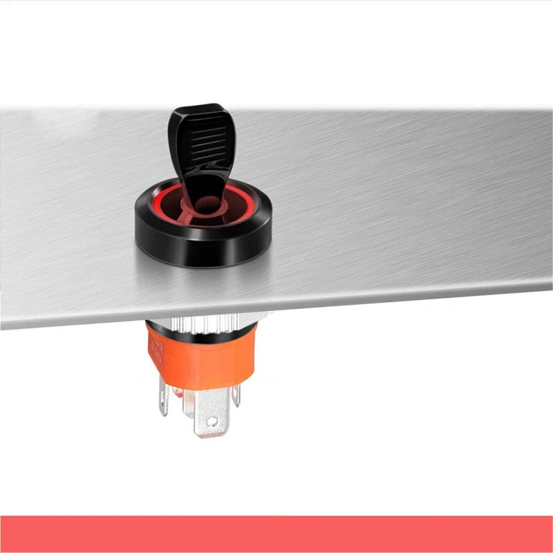 16mm Waterproof Toggle Switch – 2-Position ON/OFF with LED Indicator, 20A 250VAC