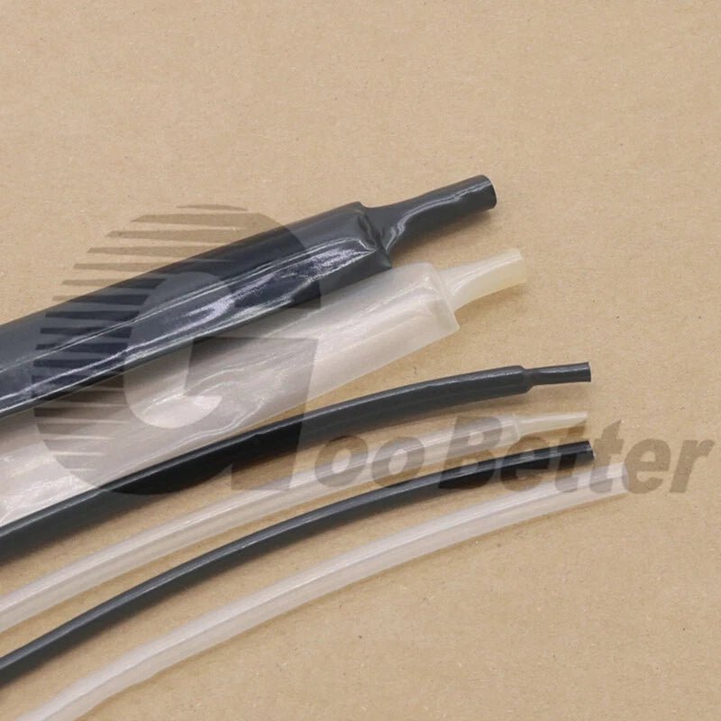 PVDF Heat Shrink Tubing — Ø0.8mm to Ø25.4mm | Black & Clear Electrical Sleeving - HomeDIYer