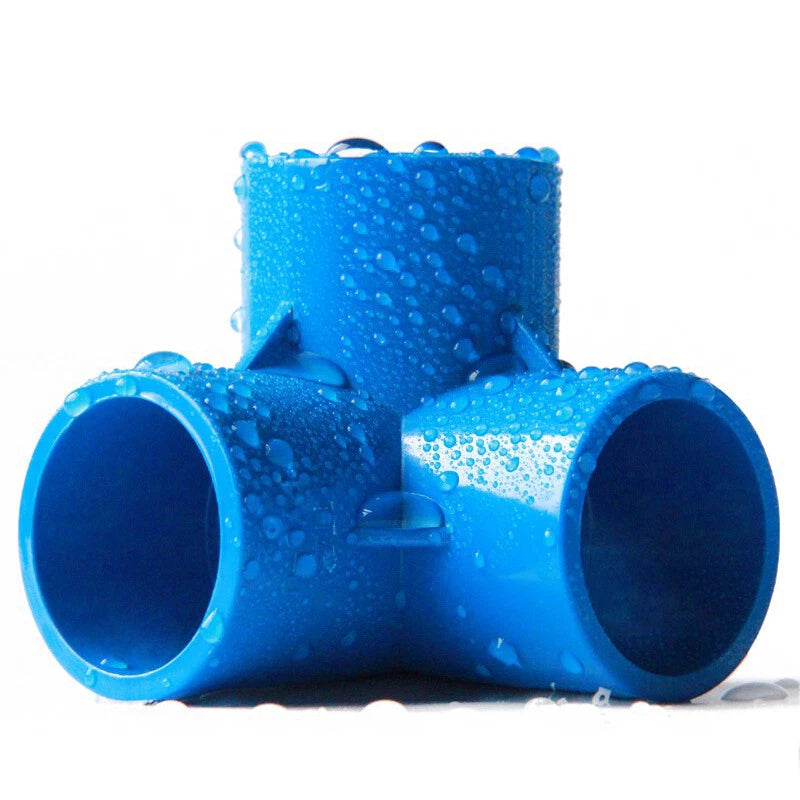 PVC 3 4 5 6-Way Elbow Connector Coupling Pipe Fittings Dia 20 25 32 40 50mm Blue