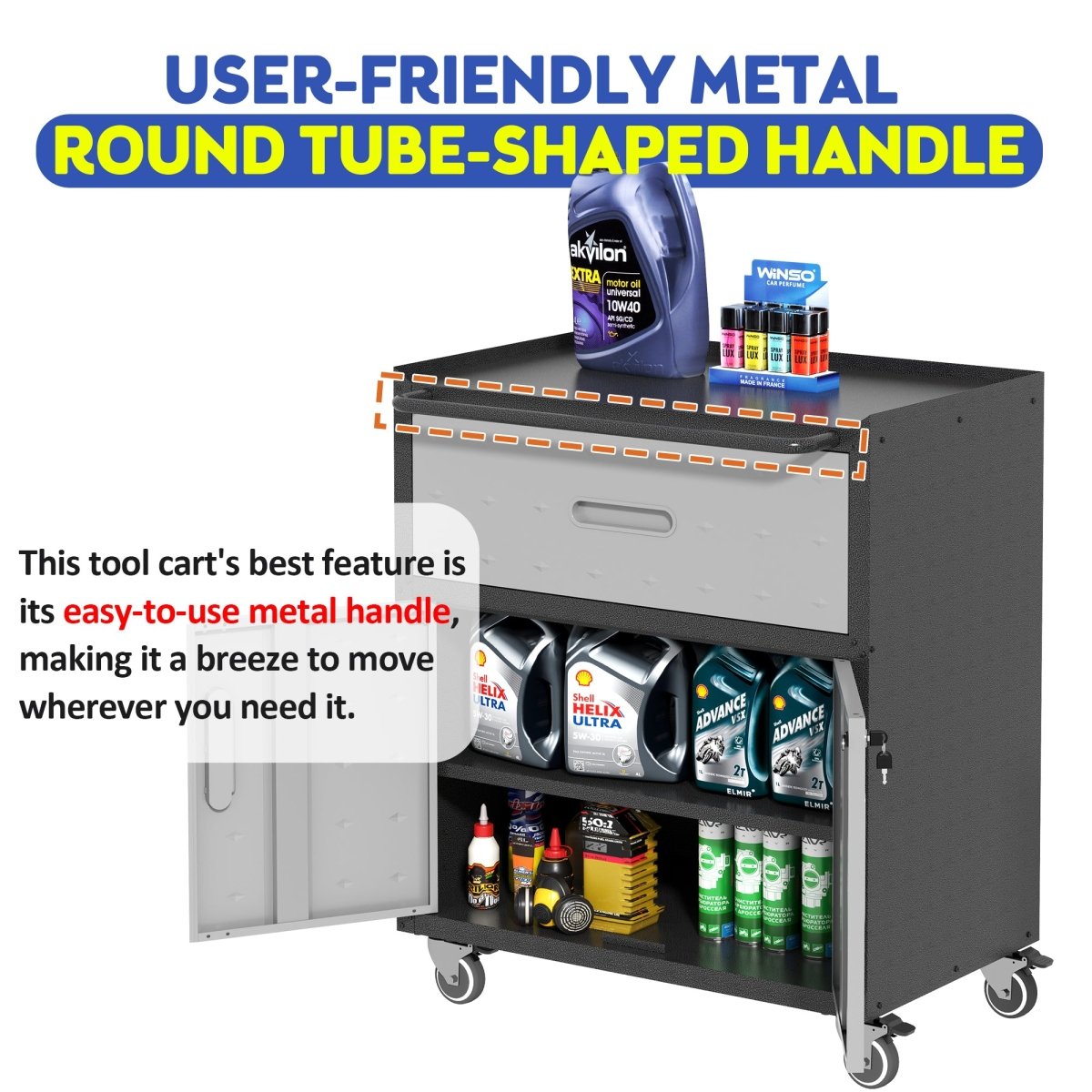 Heavy - Duty Tool Cabinet | Mobile Garage Storage System - HomeDIYer