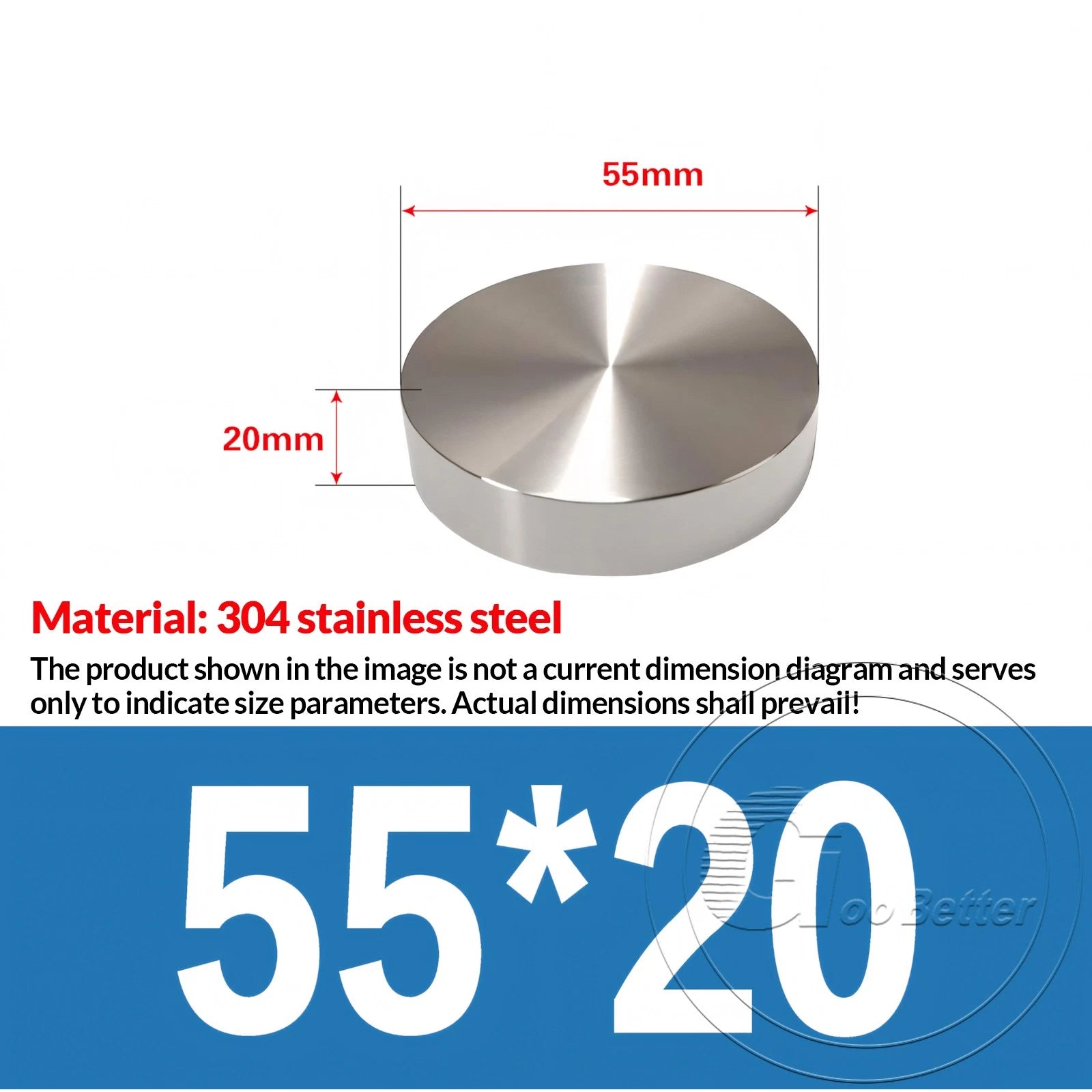 Ø 20-100mm Stainless Steel Blank Round Disc 304 Grade Metal Sheet Thick 20/30mm