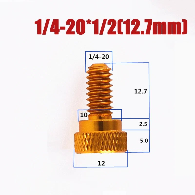 UNC 1/4 - 20 Aluminum Alloy Knurled Thumb Screws – High - Type Hand Grip Knob Bolts - HomeDIYer