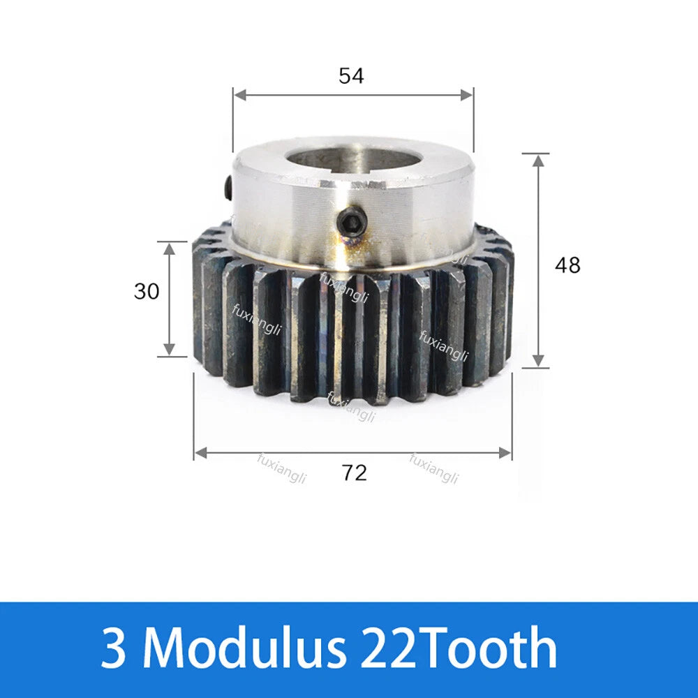 3 Mod 14-30Tooth Spur Gears pitch 9.42mm 45# Steel With Keyway Pinion Motor Gear