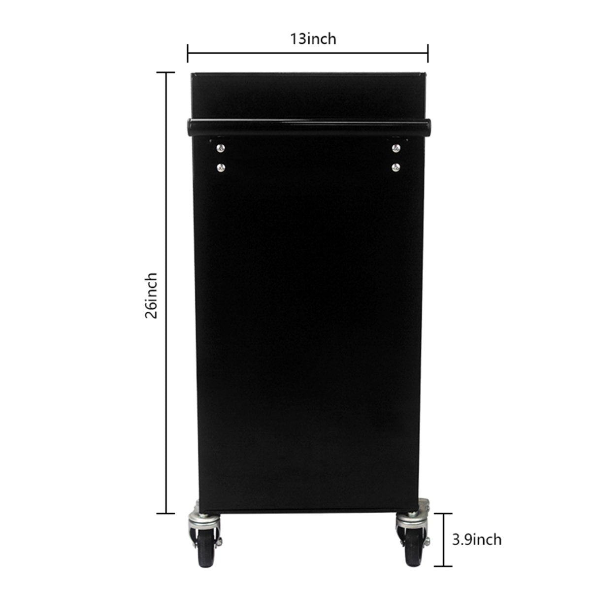 4 Drawers Multifunctional Tool Cart With Wheels - Black - HomeDIYer