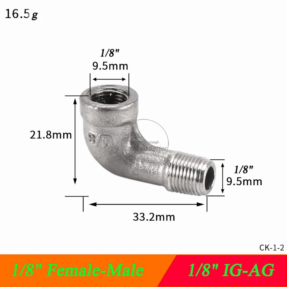 A2 Stainless Steel BSP Reducer Elbow Pipe Fittings | 1/8" to 4" Male Female