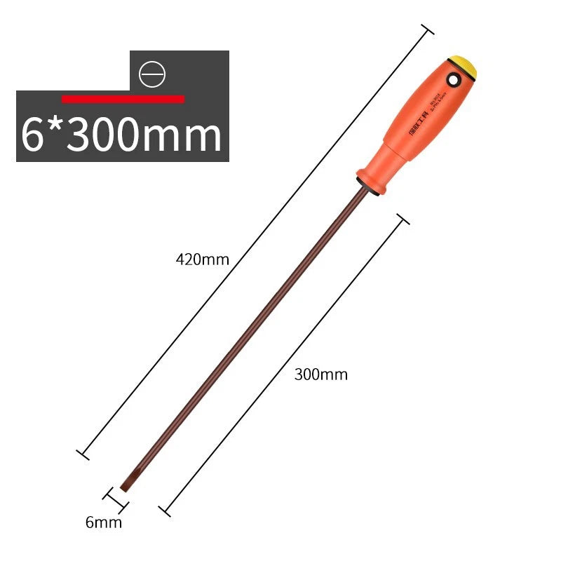 Extra Long Precision Screwdriver Set for PC, Phone & Laptop Repair — Phillips & Slotted, 6mm Shaft