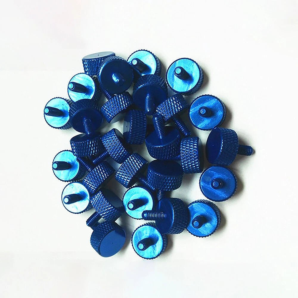 M3 Knurled Thumb Screws – Aluminium Mesh Hand Grip Knob Bolts, 35/40mm Thread Lengths (Anodised Colours) - HomeDIYer