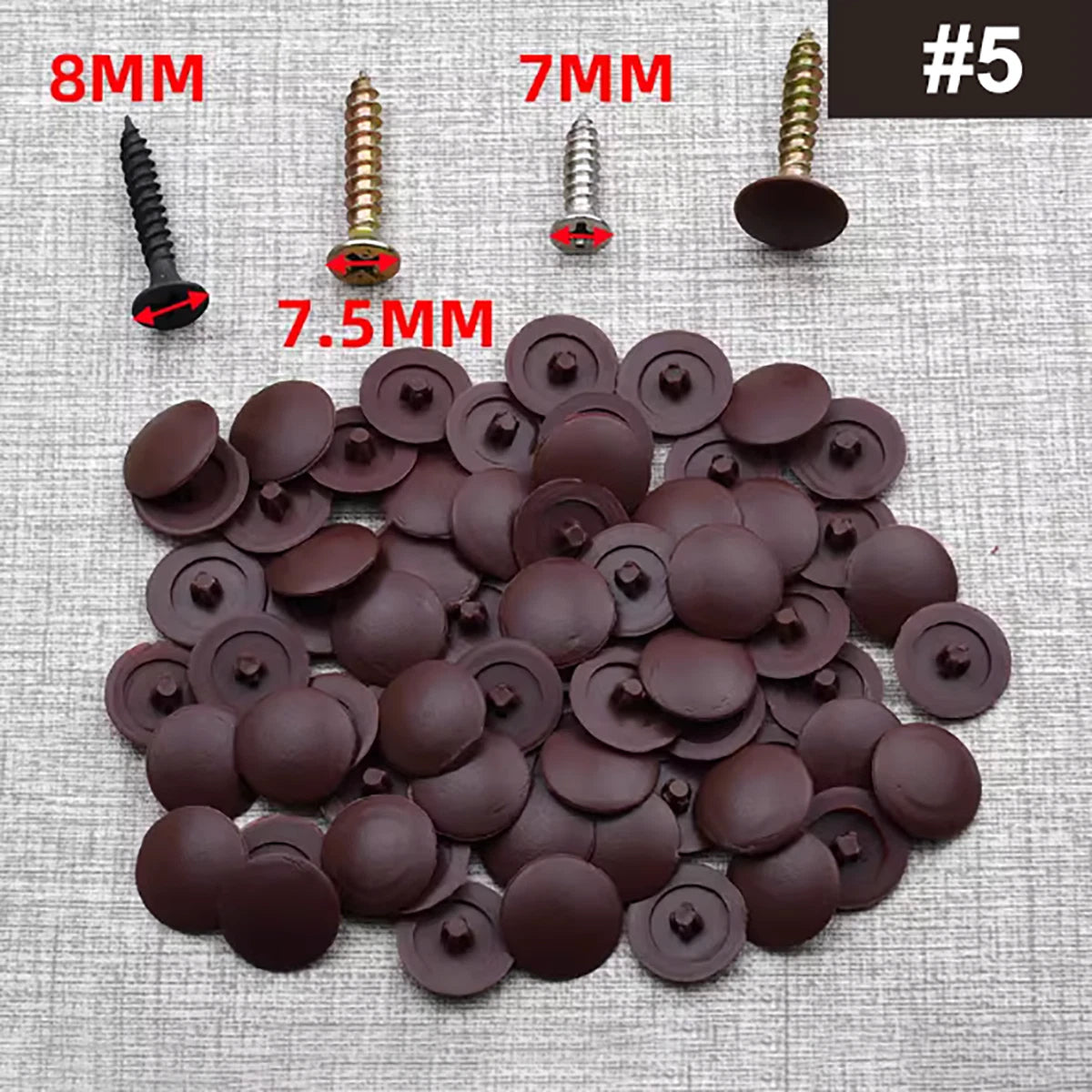 Plastic Screw Cover Caps – Snap‑On for 7‑8mm Phillips Flat Head Screws (19 Colors, Decorative)