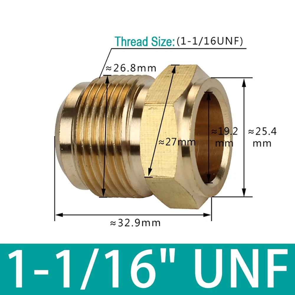 Brass Single Flare Fitting for Copper Refrigeration Tube — UNF Thread