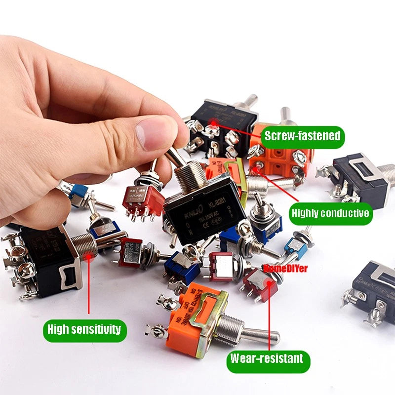 Mini Toggle Switch – MTS / SMTS / E-TEN / PS-102 / DS438 Series, 2 3 6-Pin Rocker Switches