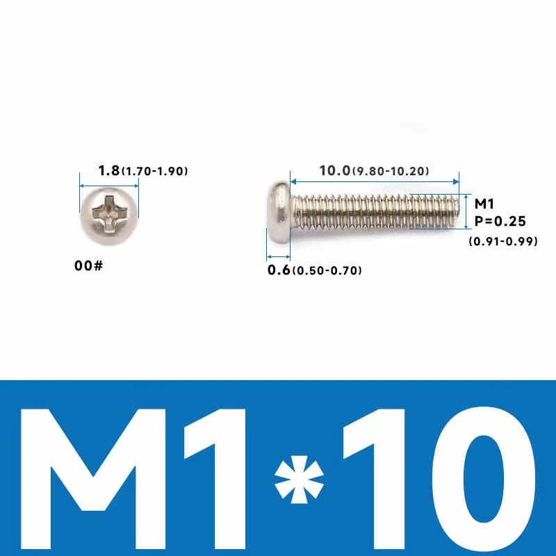 Phillips Pan Head Machine Screws – Carbon Steel M1 to M4, Multiple Lengths & Finishes - HomeDIYer