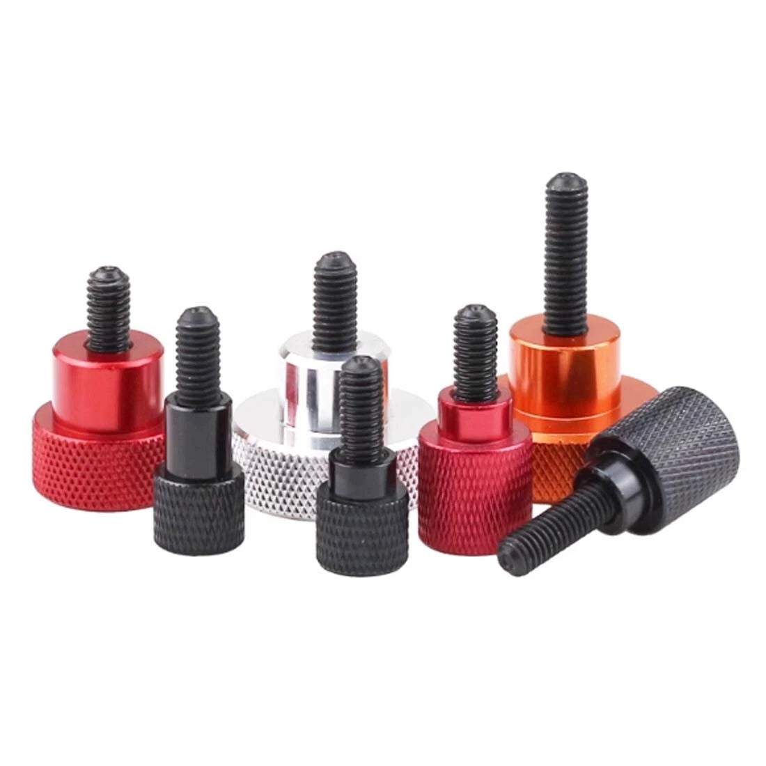 M6 Aluminum + Carbon Steel Knurled Thumb Screws Hand Grip Knob Bolts Thumbscrew