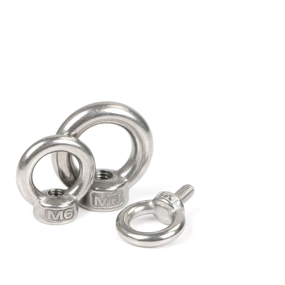 A2 Stainless Steel Eye Nuts & Eye Bolts — Lifting Ring Screws M3 to M42 - HomeDIYer