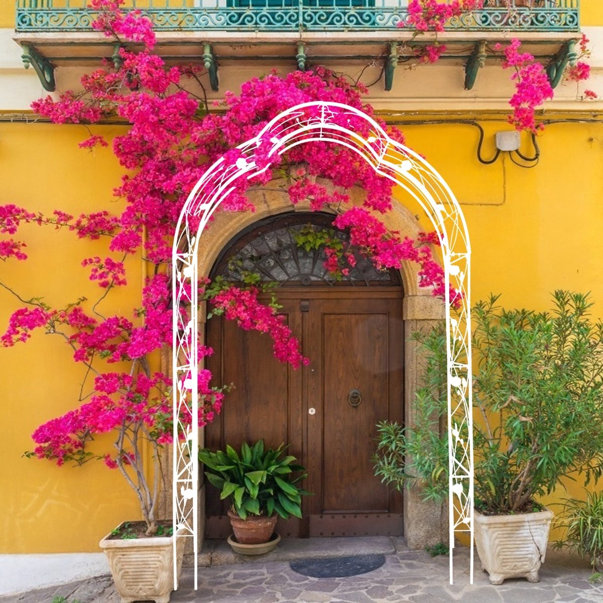 Metal Garden Arch Assemble Freely with 8 Styles Garden Arbor Trellis Climbing Plants Support Rose Arch Outdoor Arch Wedding Arch Party Events Archway Cream White - HomeDIYer