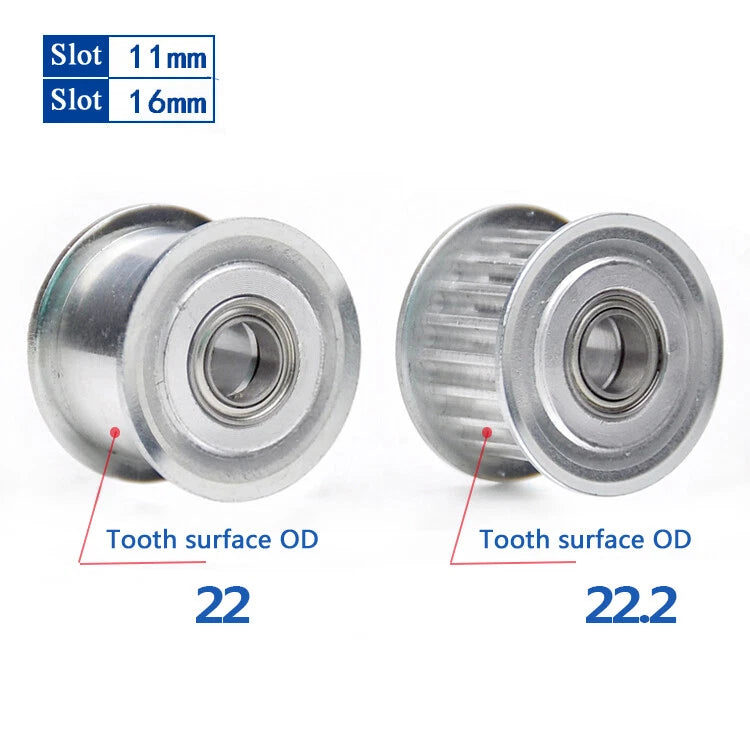 3M Smooth/Tooth Idler Drive Pulley 15T-60T Bore 3-17mm For 6/10mm Width Belt