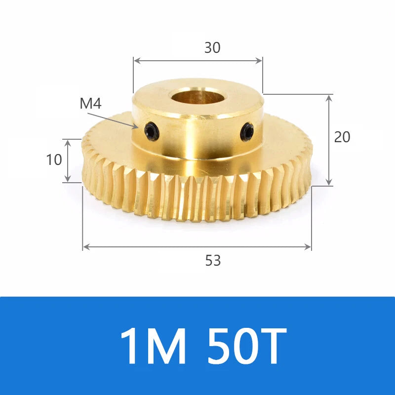 Brass Worm Wheel Gear 1/1.5 Modulus Transmission Gear Worm Rod Worm Gear Shaft