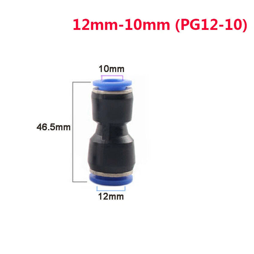 Reducer Straight Push-In Fittings | Pneumatic Tube Connector 4mm–16mm