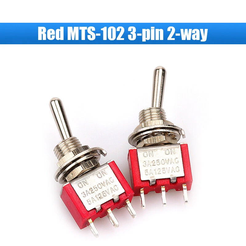 MTS PS Toggle Switch SPDT — 3/6/9/12 Pin, 2-Way/3-Way, Latching & Self-Reset