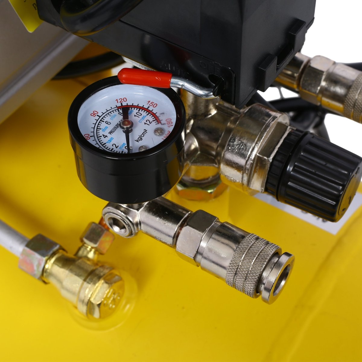 3.5HP Portable 10 Gallons Oil - Lubricated Air Compressor Tank Ultra Quiet Horizontal Tank Adjustable Pressure with Built - in Wheel - HomeDIYer