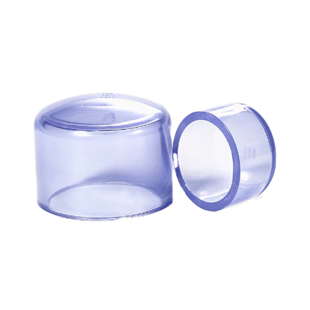 PVC Clear Pipe End Cap φ20mm~φ90mm Water Pipe Plug Cover Supply Pipe Fittings