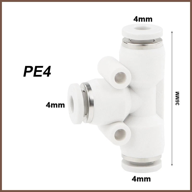 Pneumatic Push Fit Connectors Air Hose Speed Push In Fittings PU PE PY PG PEG