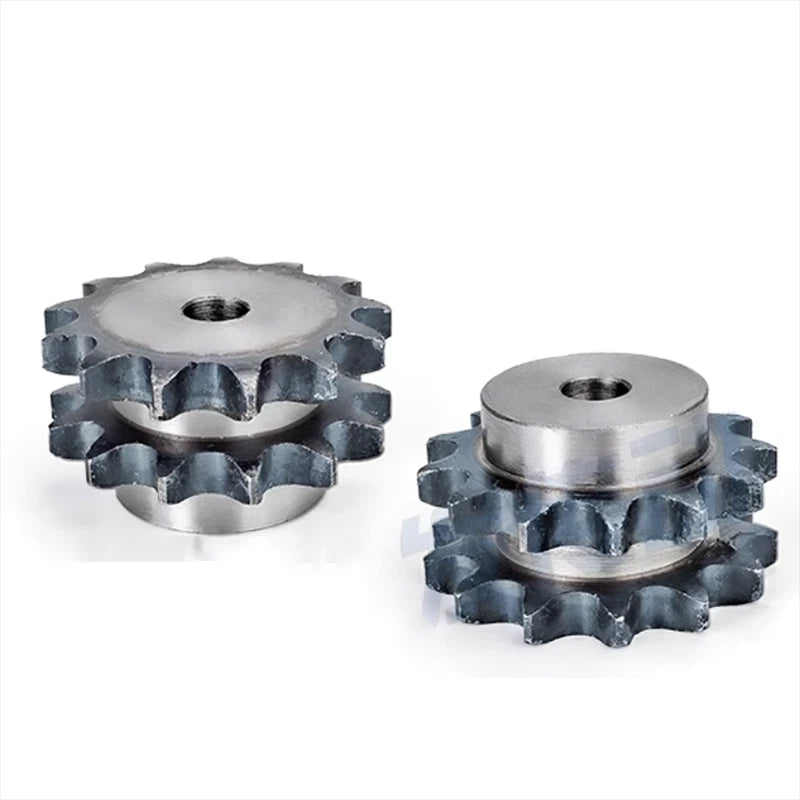 Duplex Chain Sprocket 12T - 24T Pitch 19.05mm For #60 12A Roller Chain 45#Steel