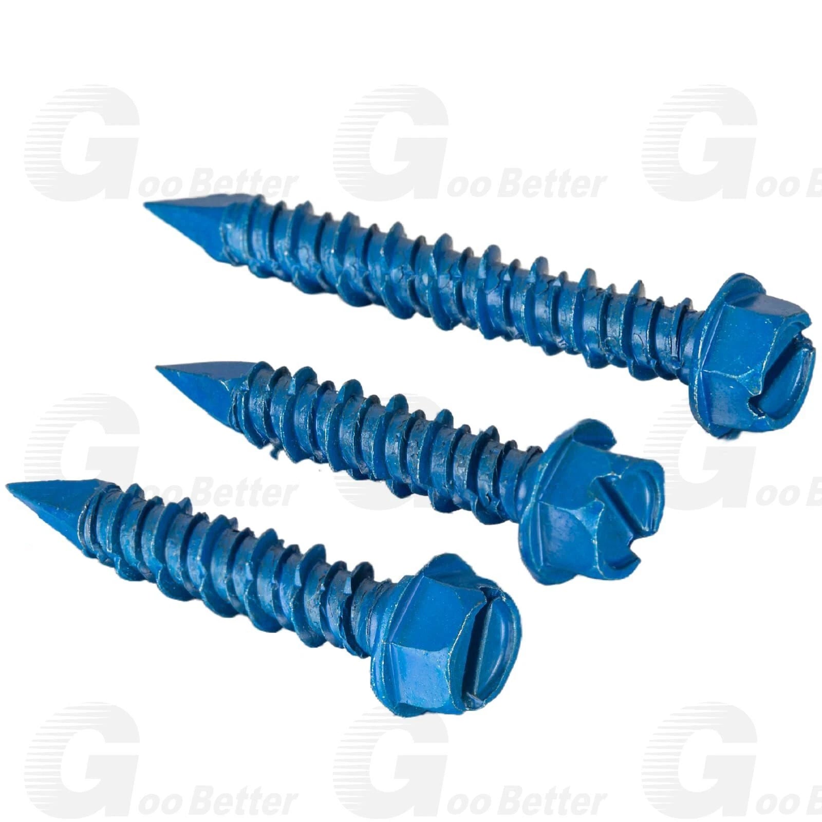 230Pcs Hex Washer Head 1/4" 3/16" Concrete Masonry Screws Set Tapcon Anchor Bit