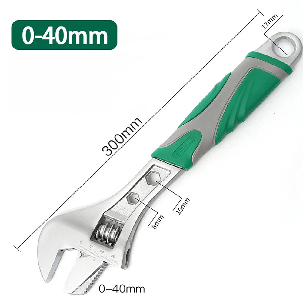 Adjustable Wrench Spanner 8 10" 12" Long 0-25 0-30 0-35 0-37 0-40 0-45mm Opening