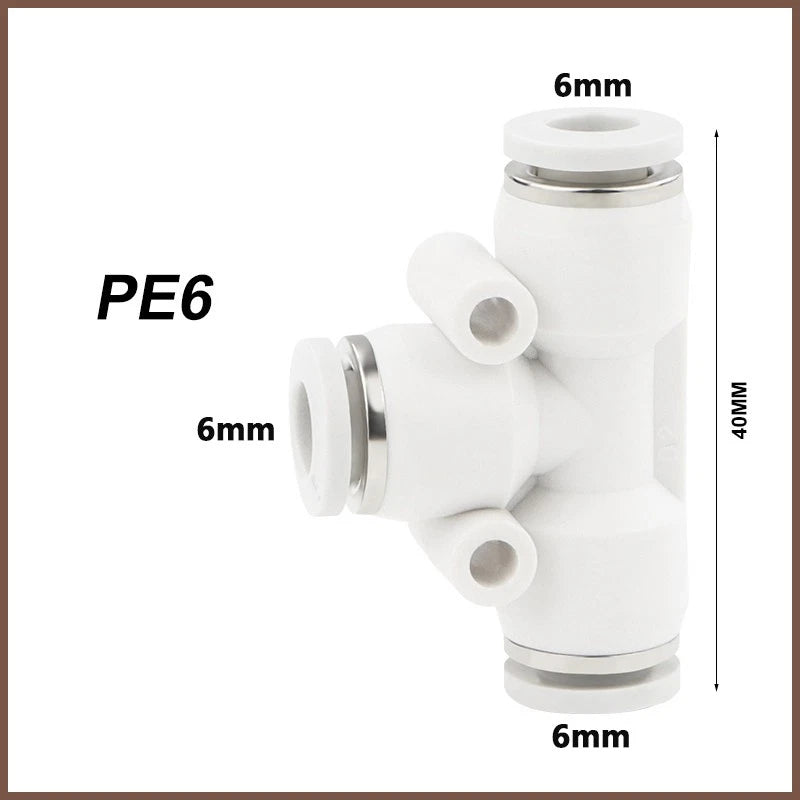 Pneumatic Push Fit Connectors Air Hose Speed Push In Fittings PU PE PY PG PEG