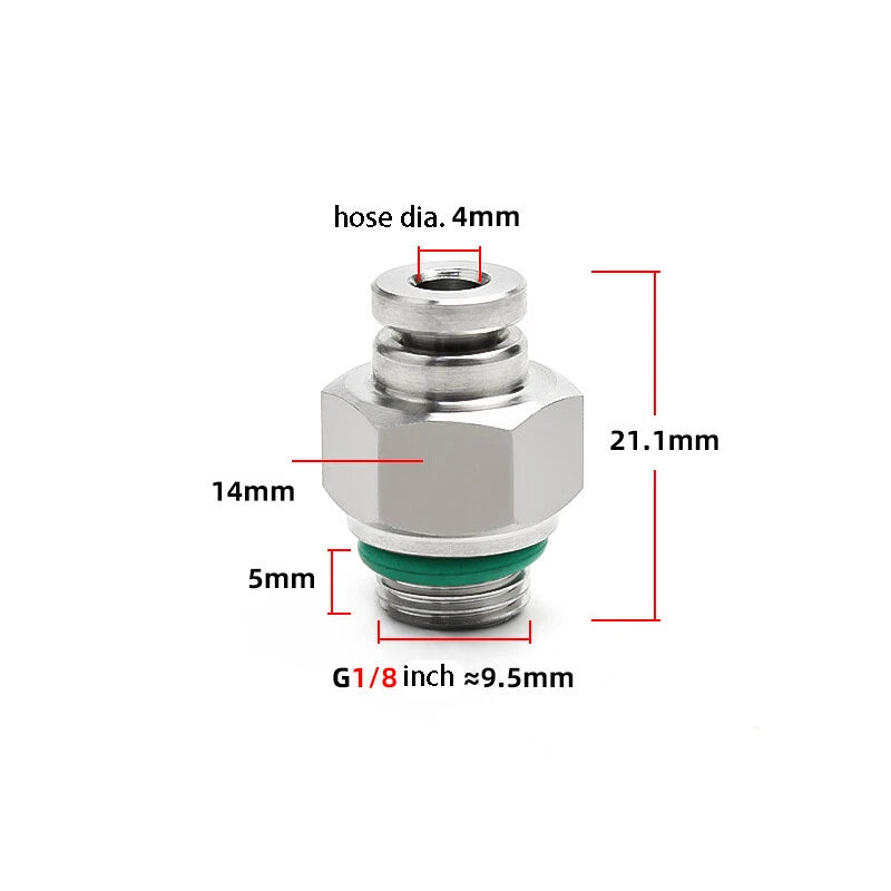 304 Stainless Steel Compression Fitting Female Straight Coupling Connector
