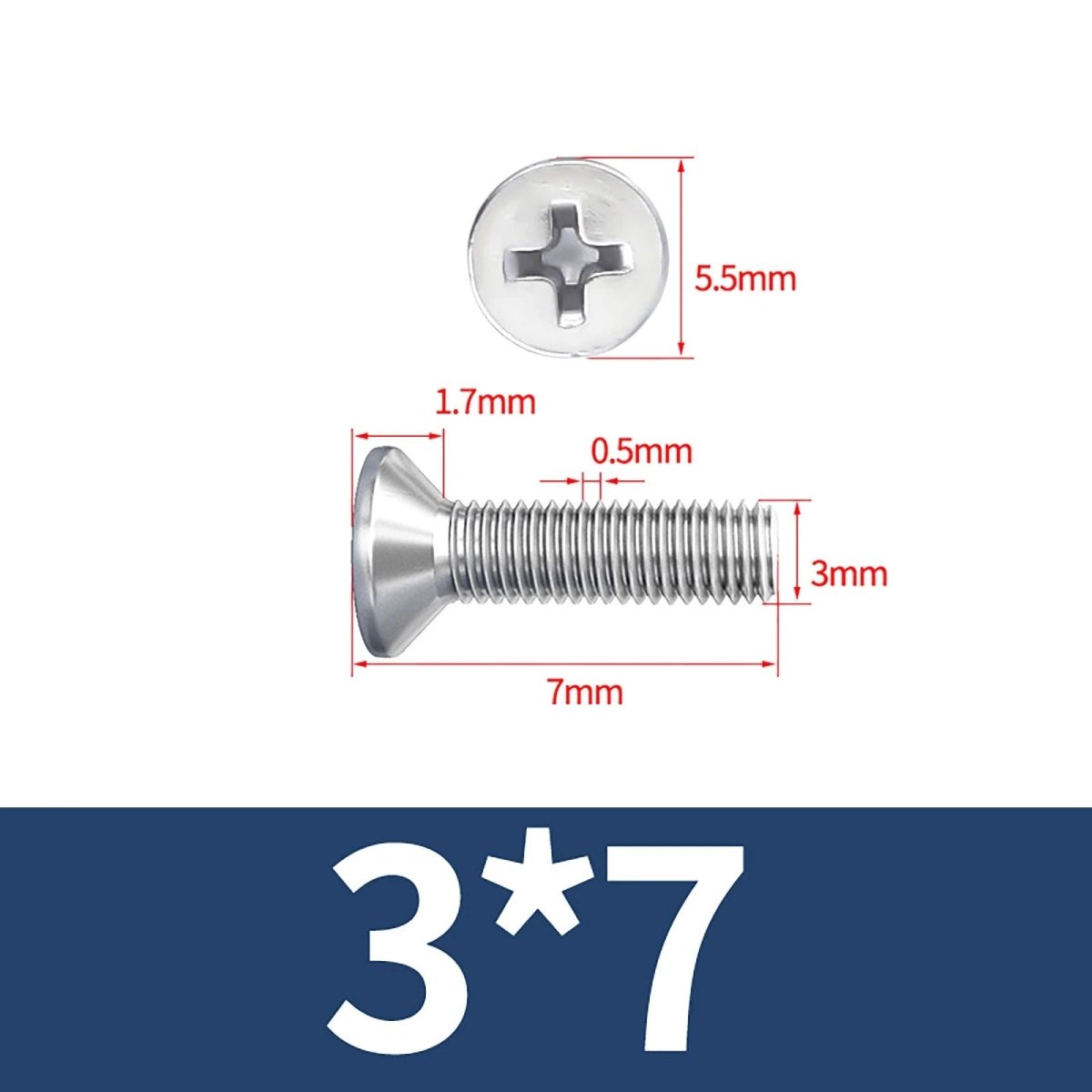 M3–M10 Phillips Countersunk Machine Screws – A2 Stainless Steel, Flat Head, Fully Threaded (3–100mm Overall Length) - HomeDIYer