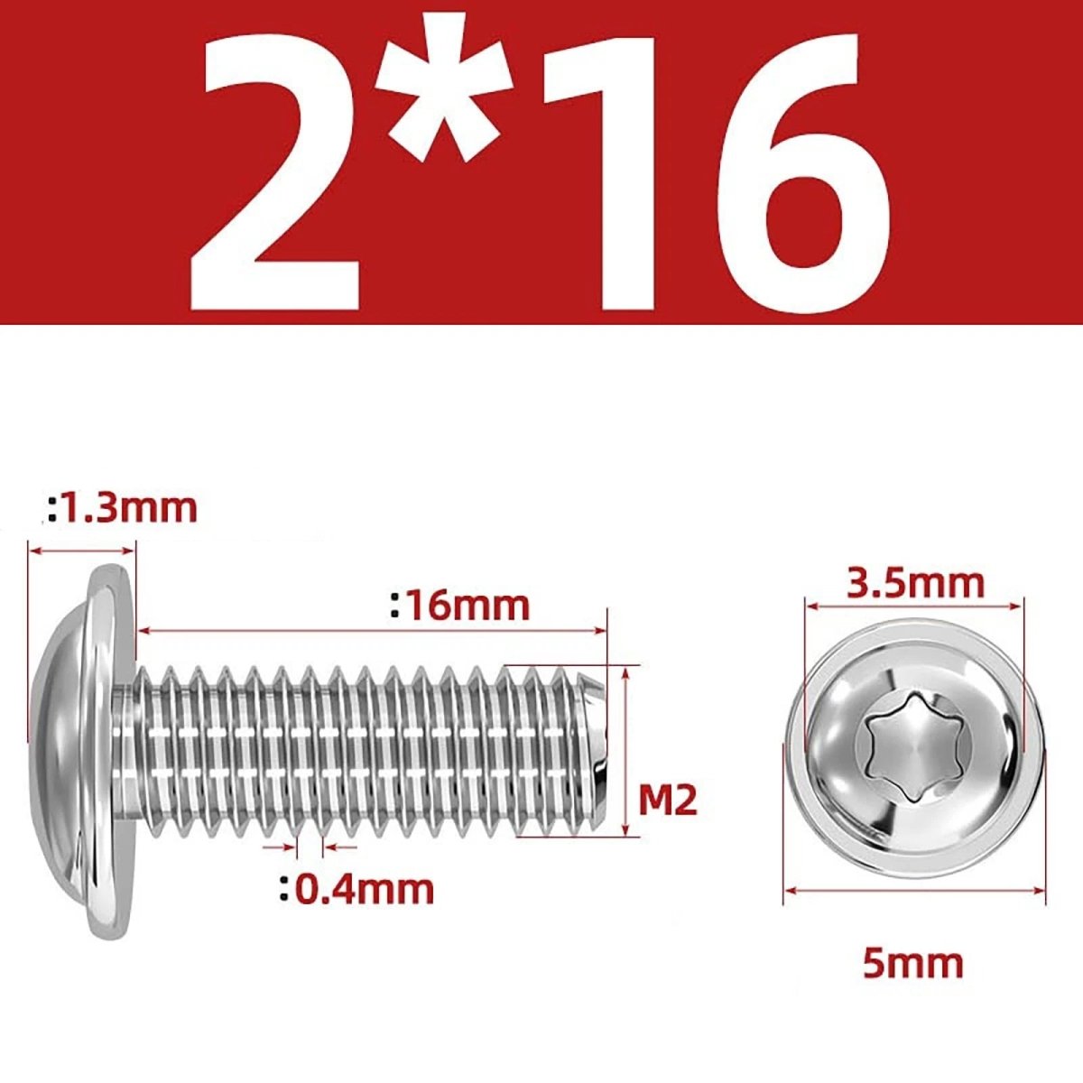 Torx Flanged Button Head Screws — 18 - 8 Stainless Steel, ISO 7380 - 2, M2 to M8 - HomeDIYer