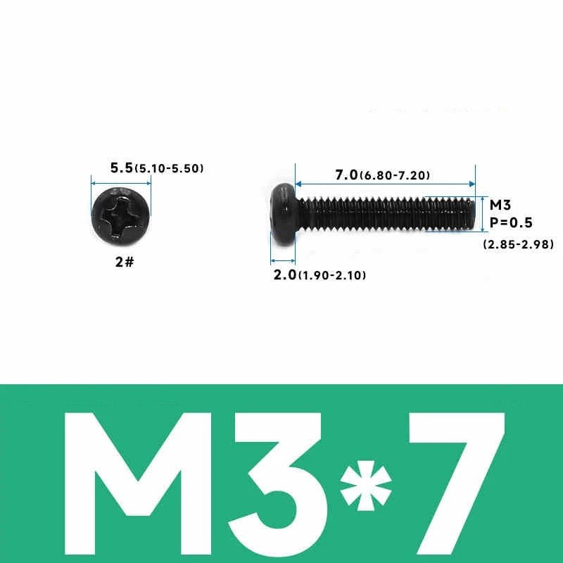 Phillips Pan Head Machine Screws – Carbon Steel M1 to M4, Multiple Lengths & Finishes - HomeDIYer
