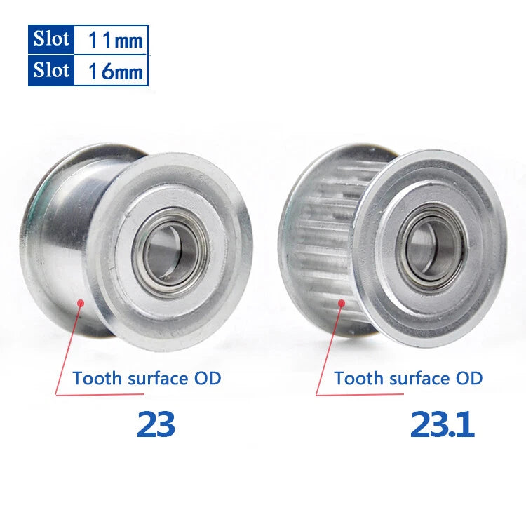 3M Smooth/Tooth Idler Drive Pulley 15T-60T Bore 3-17mm For 6/10mm Width Belt
