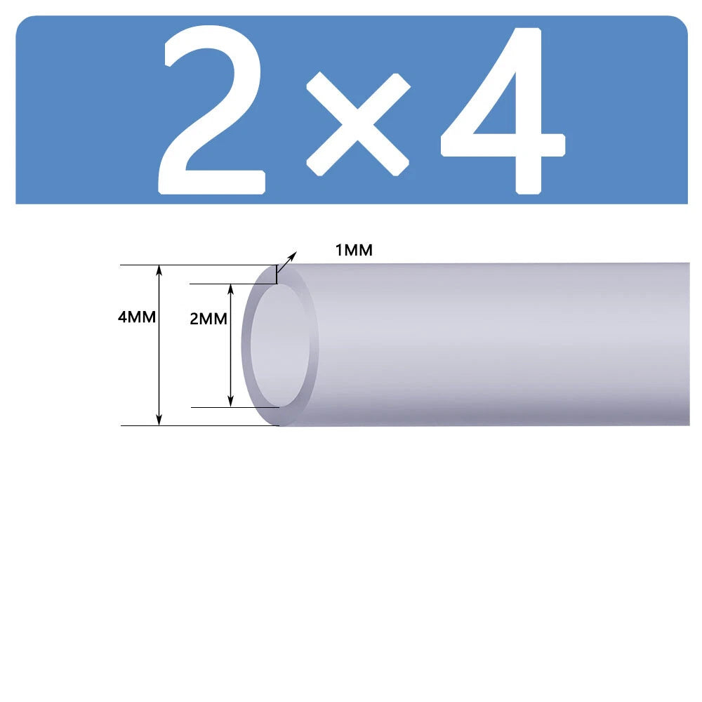 Silicone Vacuum Hose Pipe — White Rubber Tube for Water, Air & Coolant | ID 2mm–38mm
