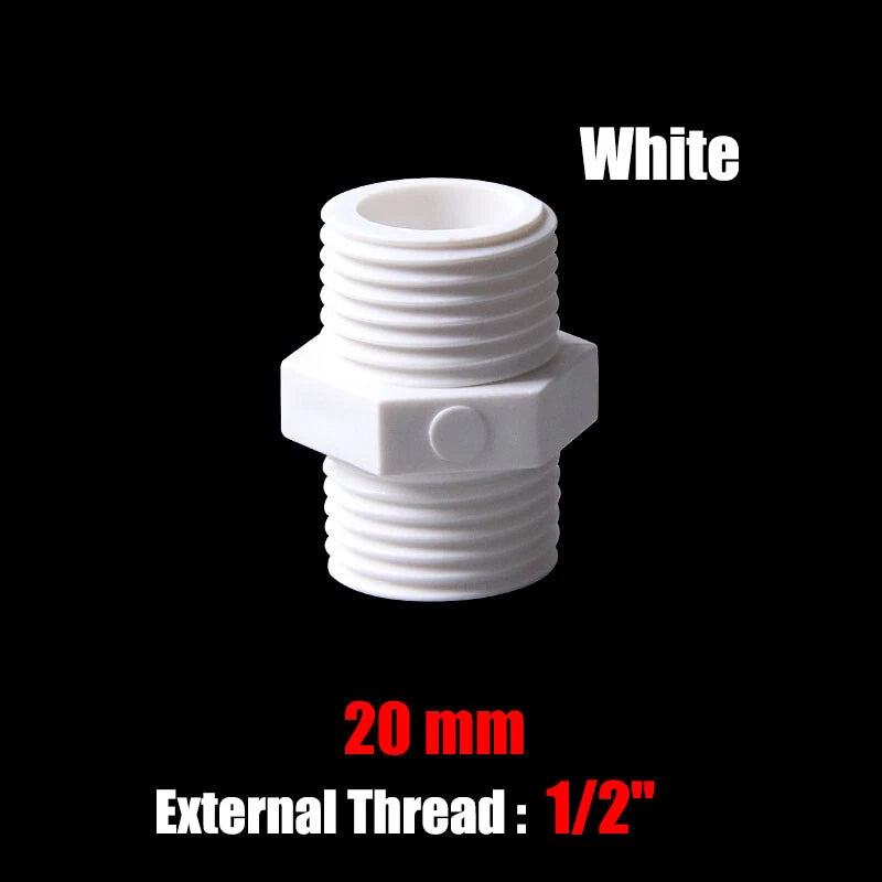 PVC Nipple Bsp Male Threaded Pressure Fittings Pipe Fitting Id 20mm~63mm White