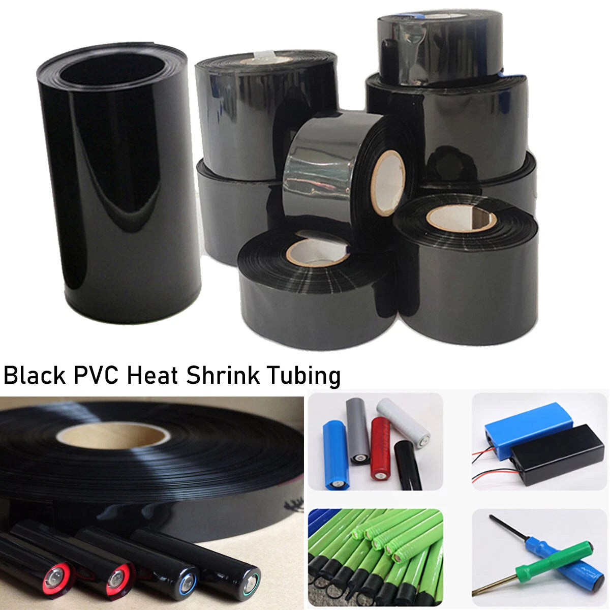 PVC Heat Shrink Tubing 15mm–200mm | RC Battery Pack Wrap | 7 Colors