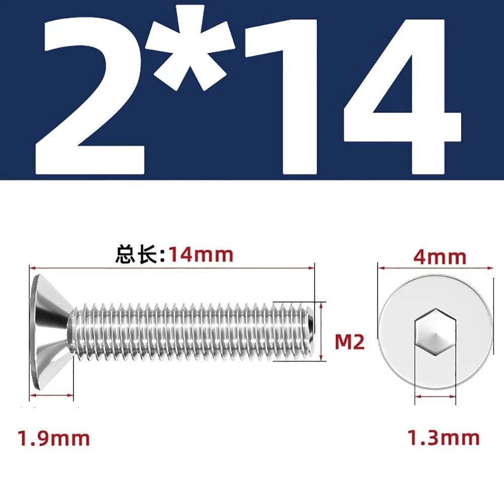 A4 Stainless Steel Countersunk Hex Socket Screws – Marine Grade, M2 to M16 (DIN 7991)